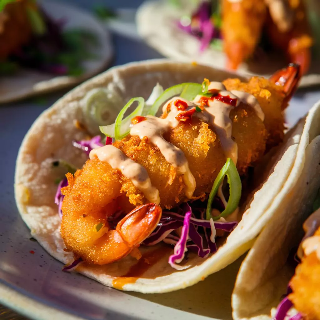 Air Fryer Bang Bang Shrimp Tacos