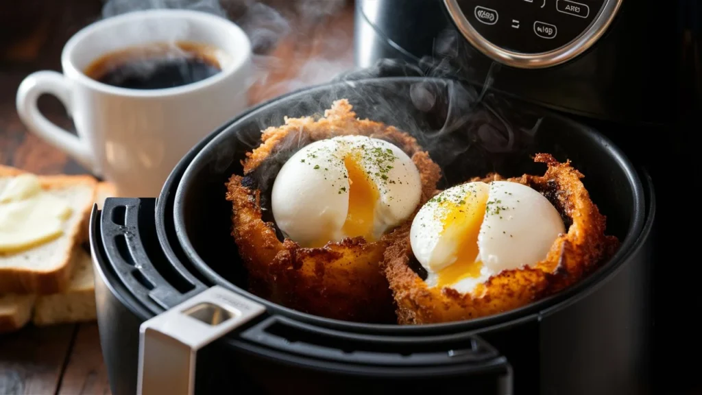 air fryer poached eggs