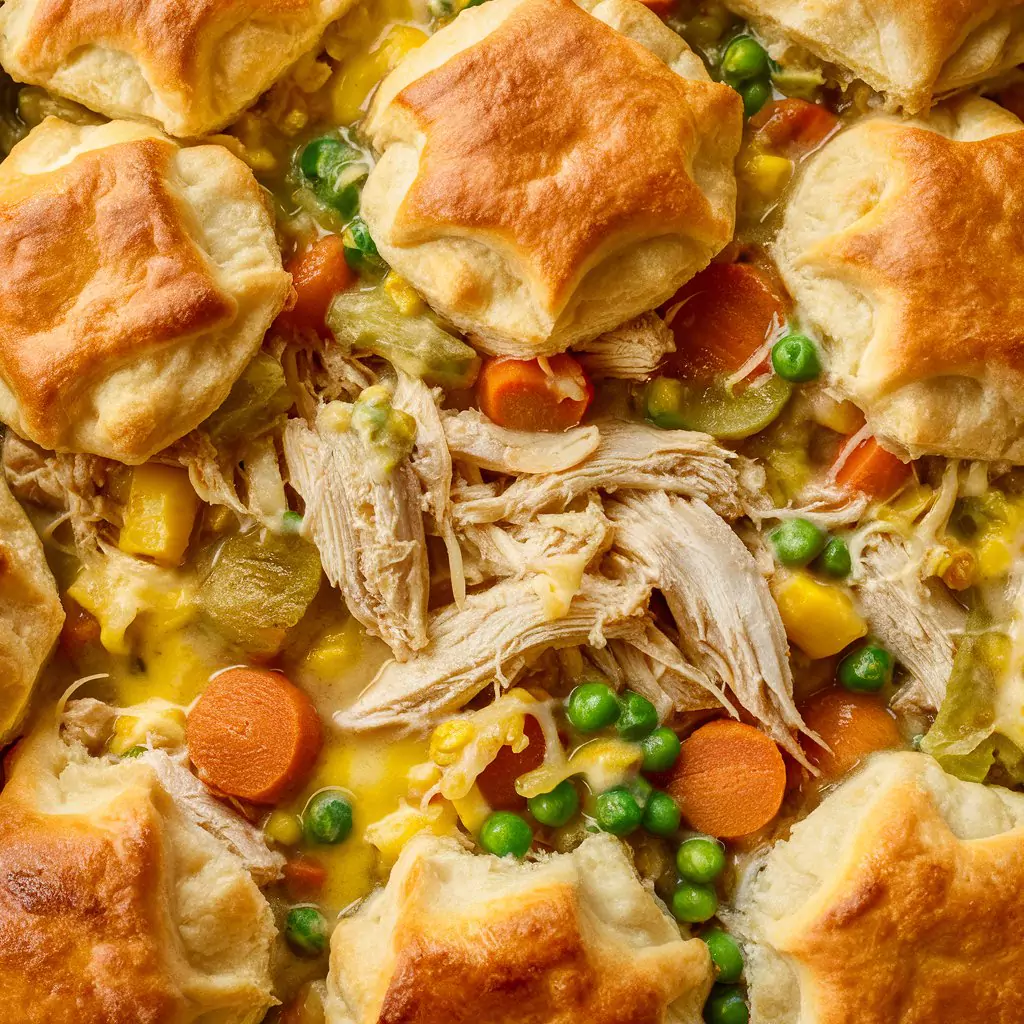 Chicken Pot Pie with Biscuits