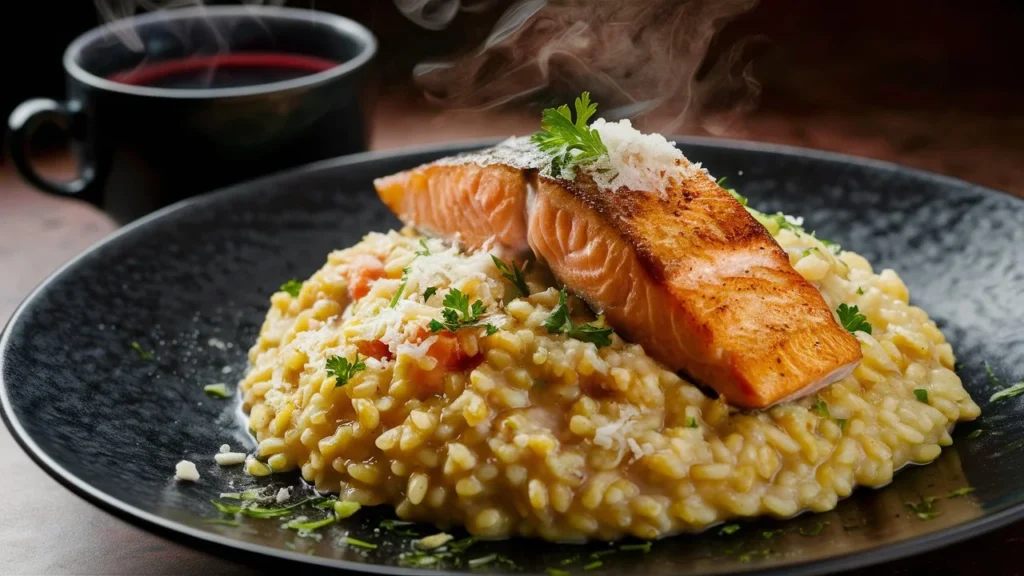 salmon risotto