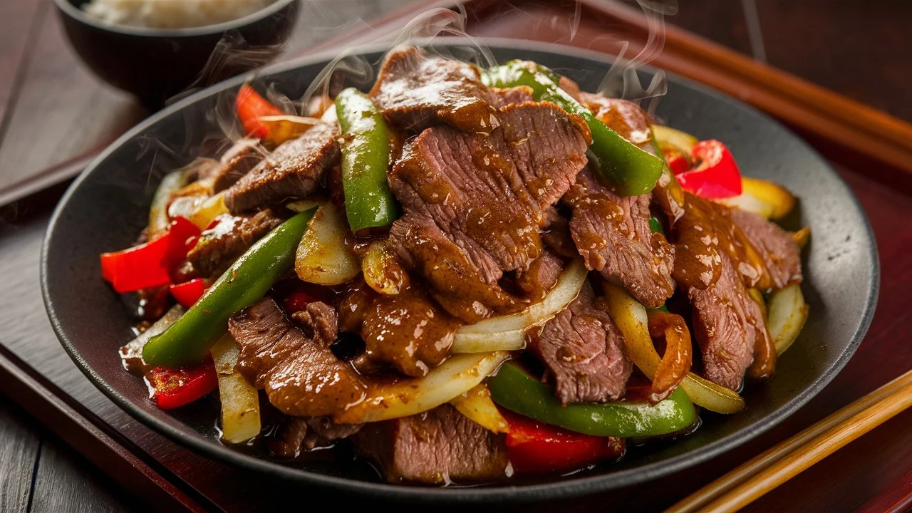 chinese pepper steak with onions