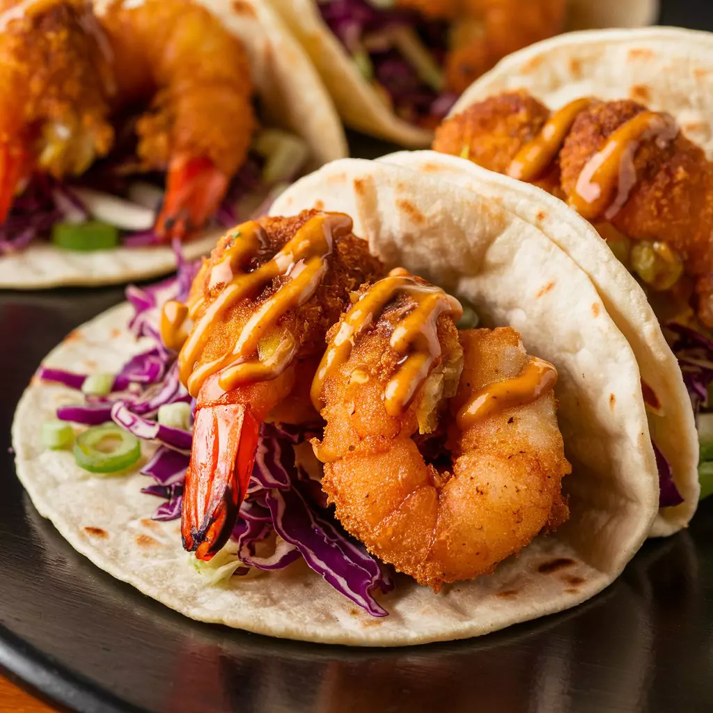 Air Fryer Bang Bang Shrimp Tacos