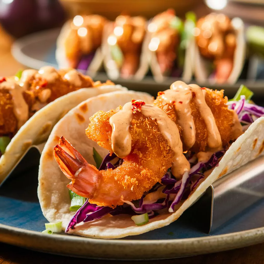 Air Fryer Bang Bang Shrimp Tacos