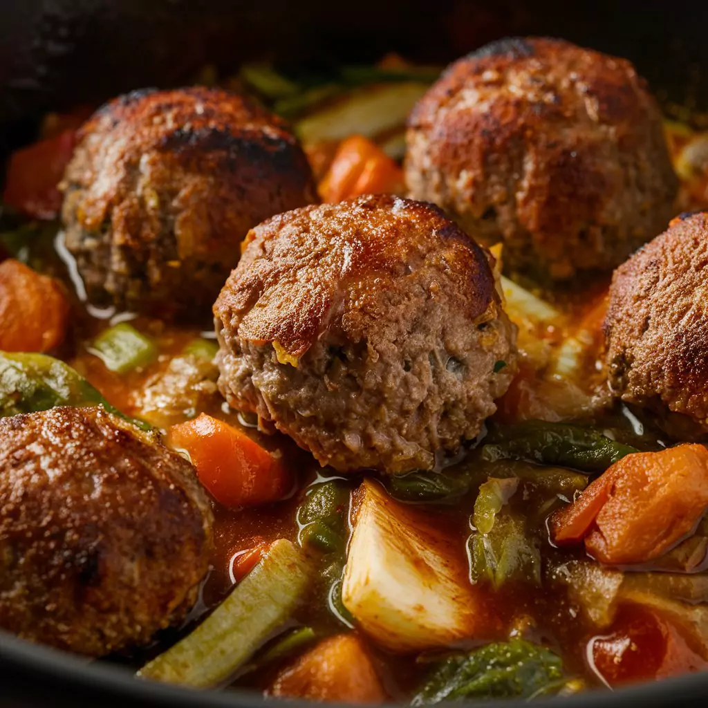 Slow Cooker Salisbury Steak Meatballs