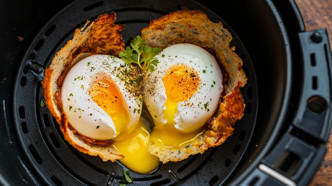 air fryer poached eggs