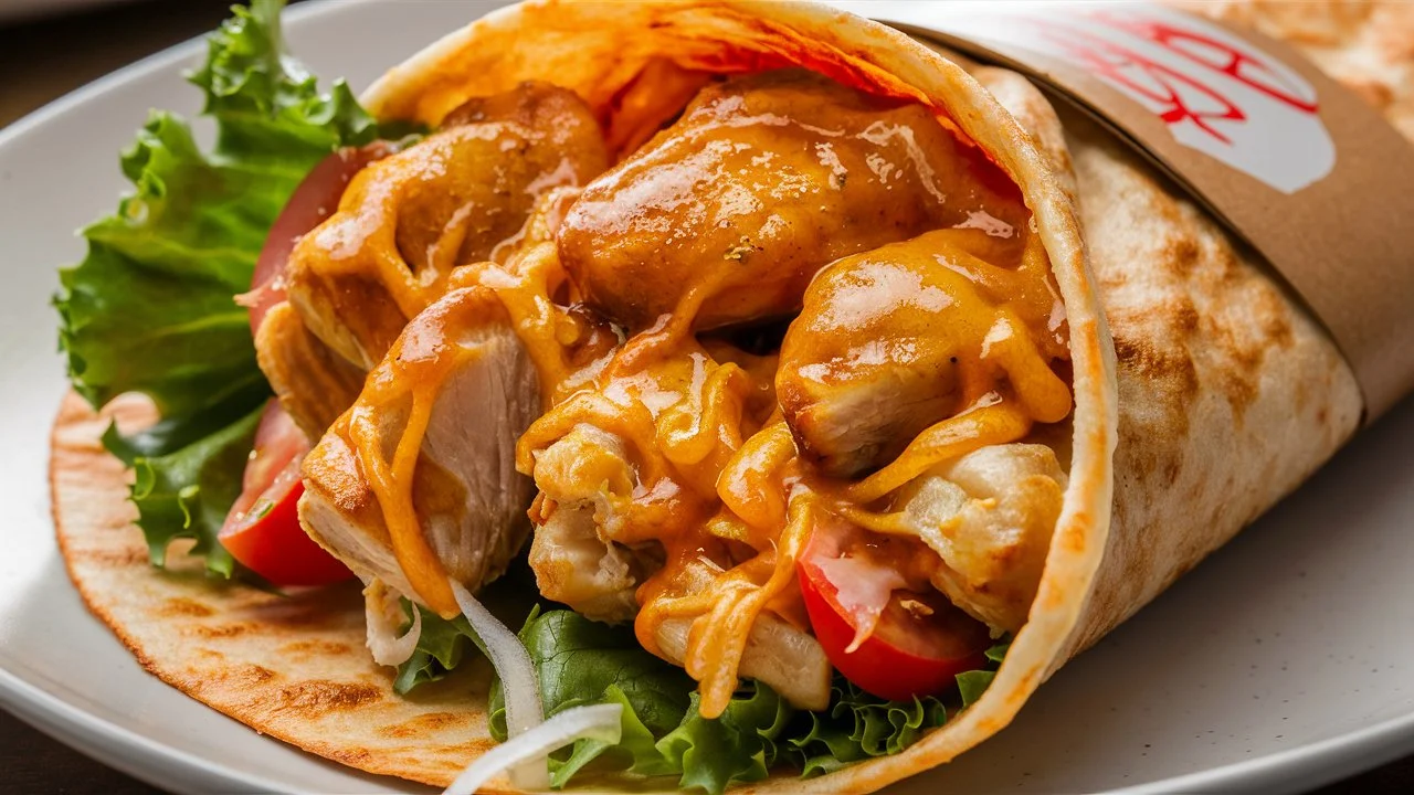 cheesy garlic chicken wraps