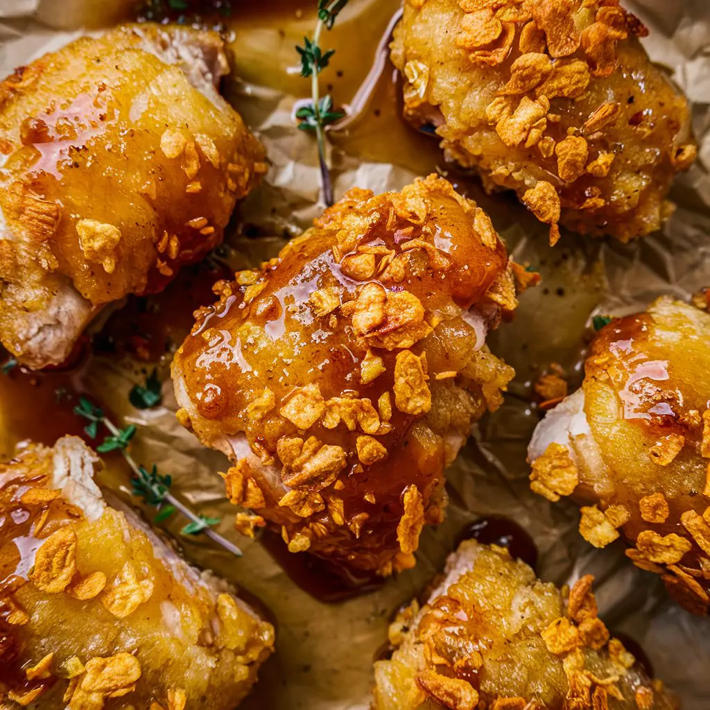 Baked Crunchy Hot Honey Chicken