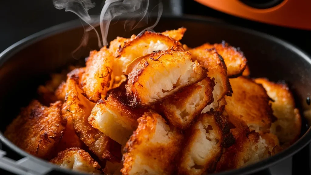 frozen hash browns in a airfryer