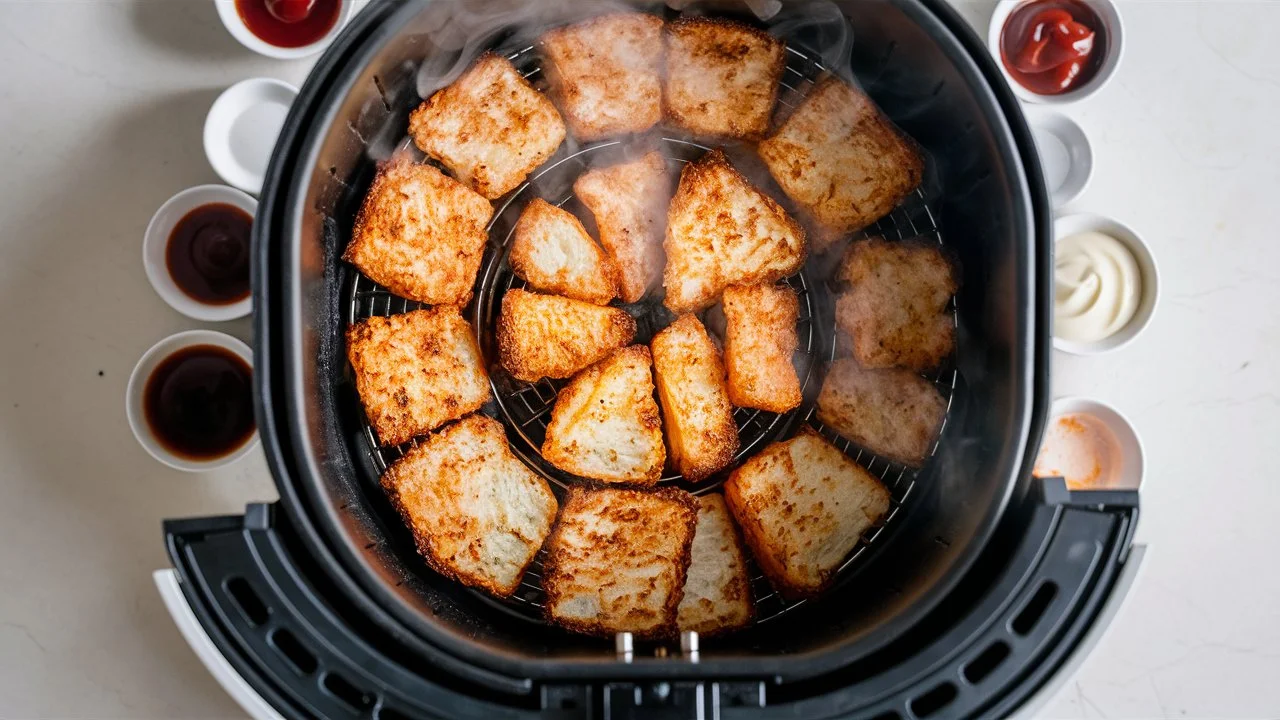 frozen hash browns in a airfryer