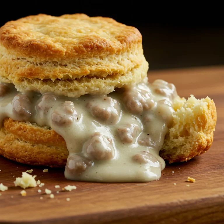 sausage gravy and biscuit pie