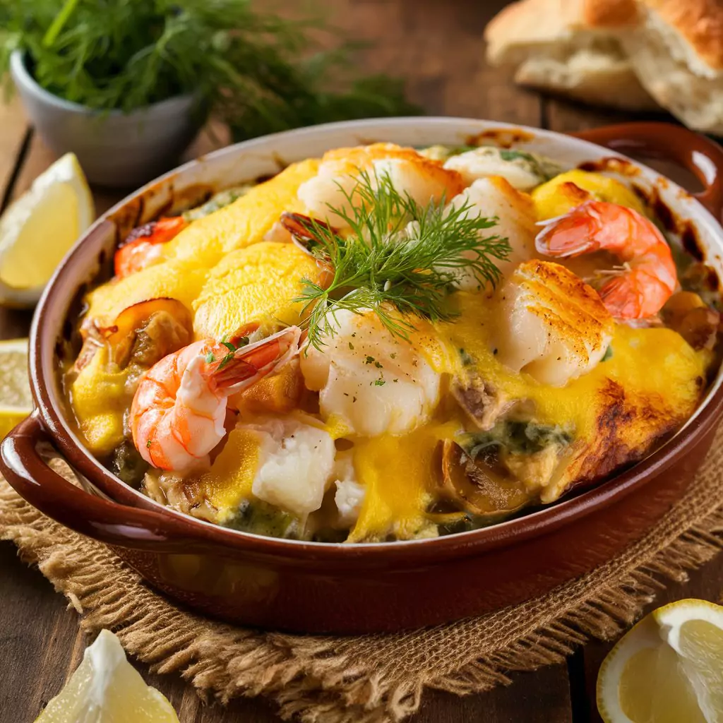 seafood bake recipe